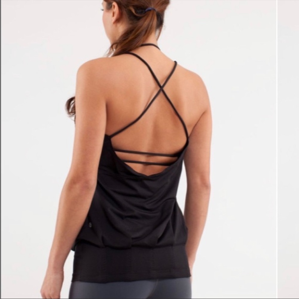 LULULEMON Flow And Go Tank Top Criss Cross Open Back